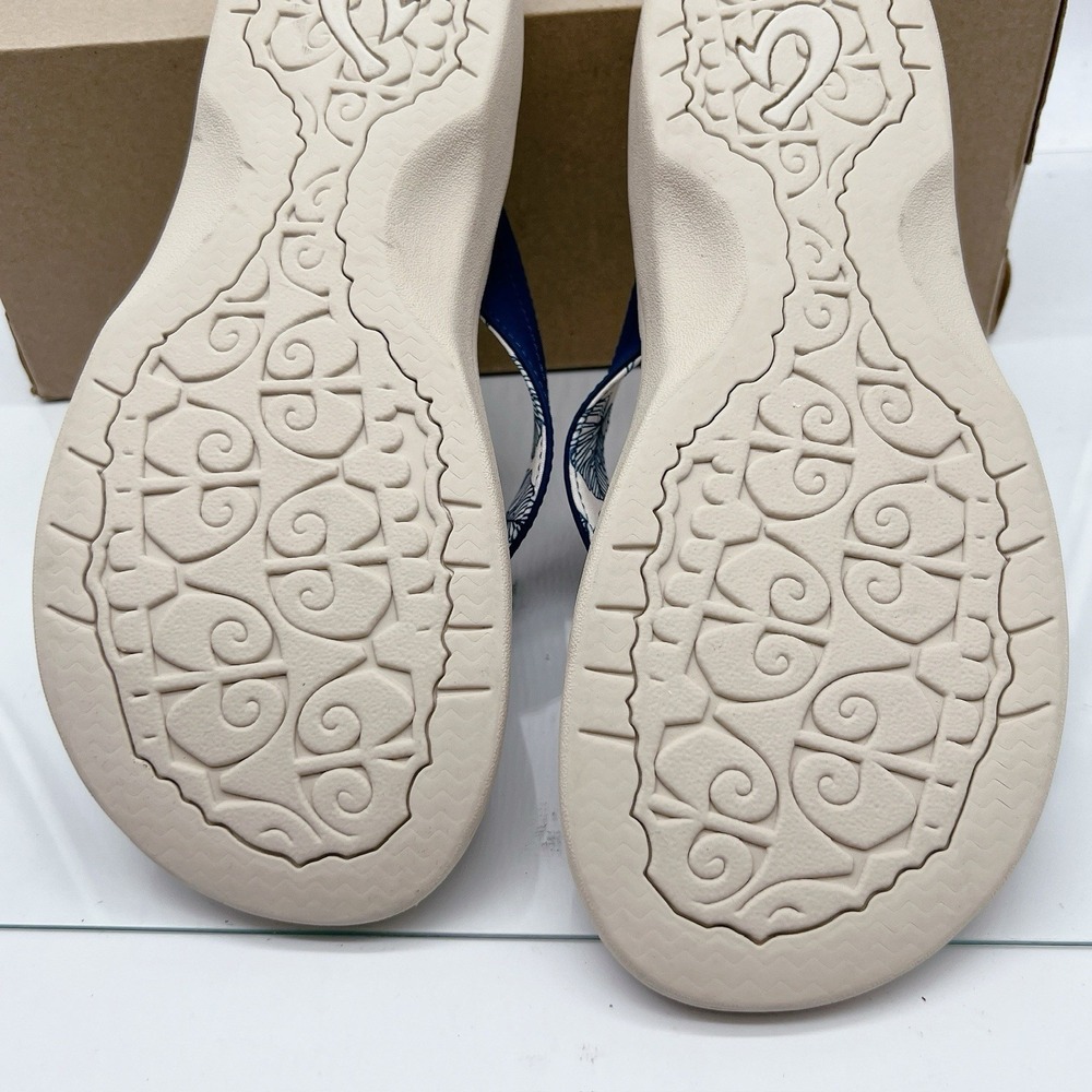OluKai Ohana white sand trench blue Women's Flip Flop Sandals - Picture 9 of 12